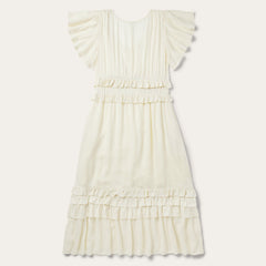 Cream Herringbone Dress White | Stetson Women