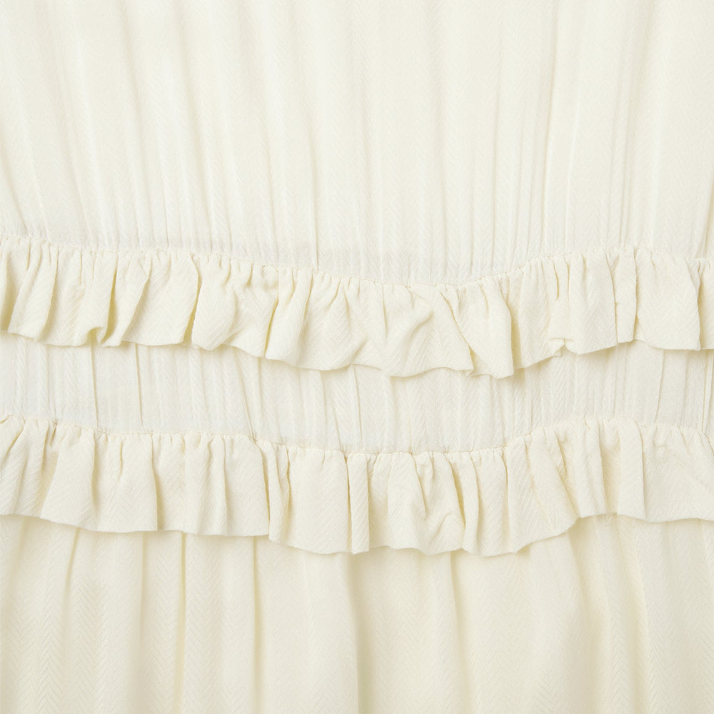 Cream Herringbone Dress White | Stetson Women