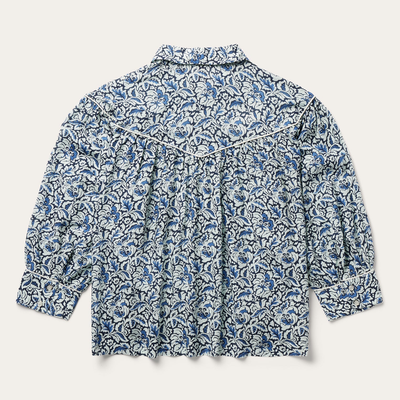 Indigo Tapestry Print Blouse Blue | Stetson Women