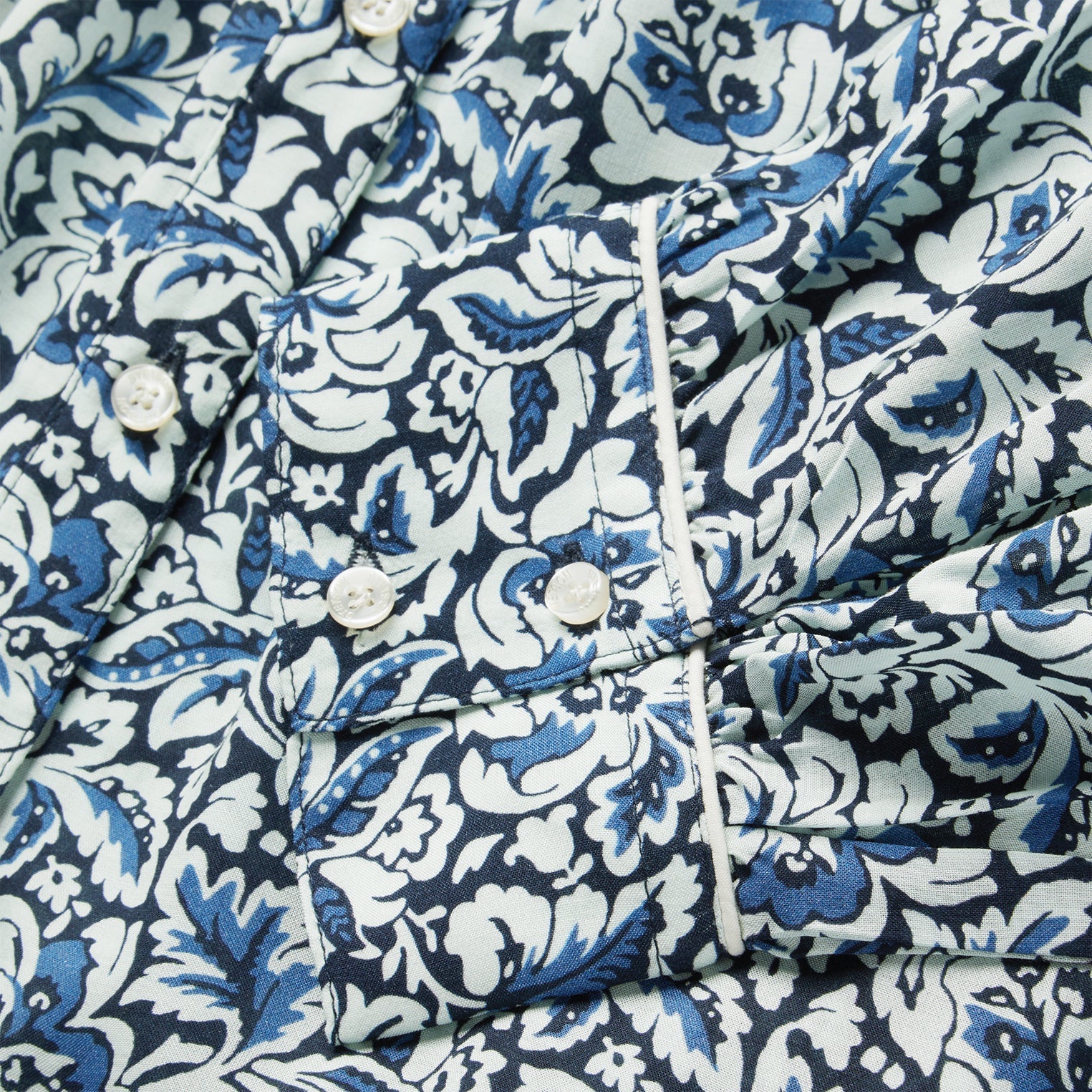 Indigo Tapestry Print Blouse Blue | Stetson Women
