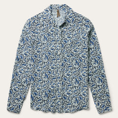 Indigo Tapestry Print Shirt Blue | Stetson Women