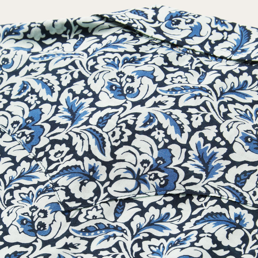 Indigo Tapestry Print Shirt Blue | Stetson Women