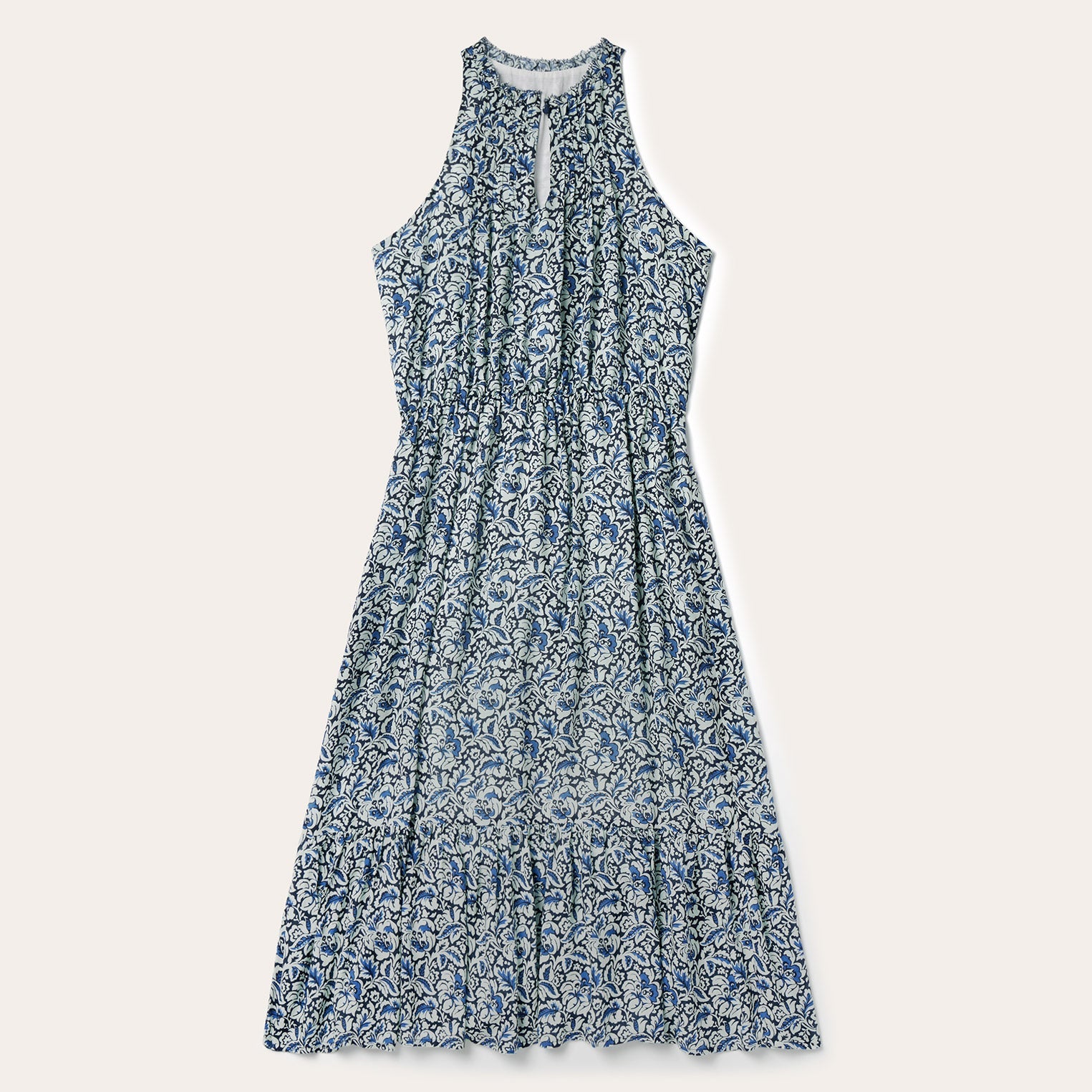 Indigo Tapestry Print Prairie Dress Blue | Stetson Women