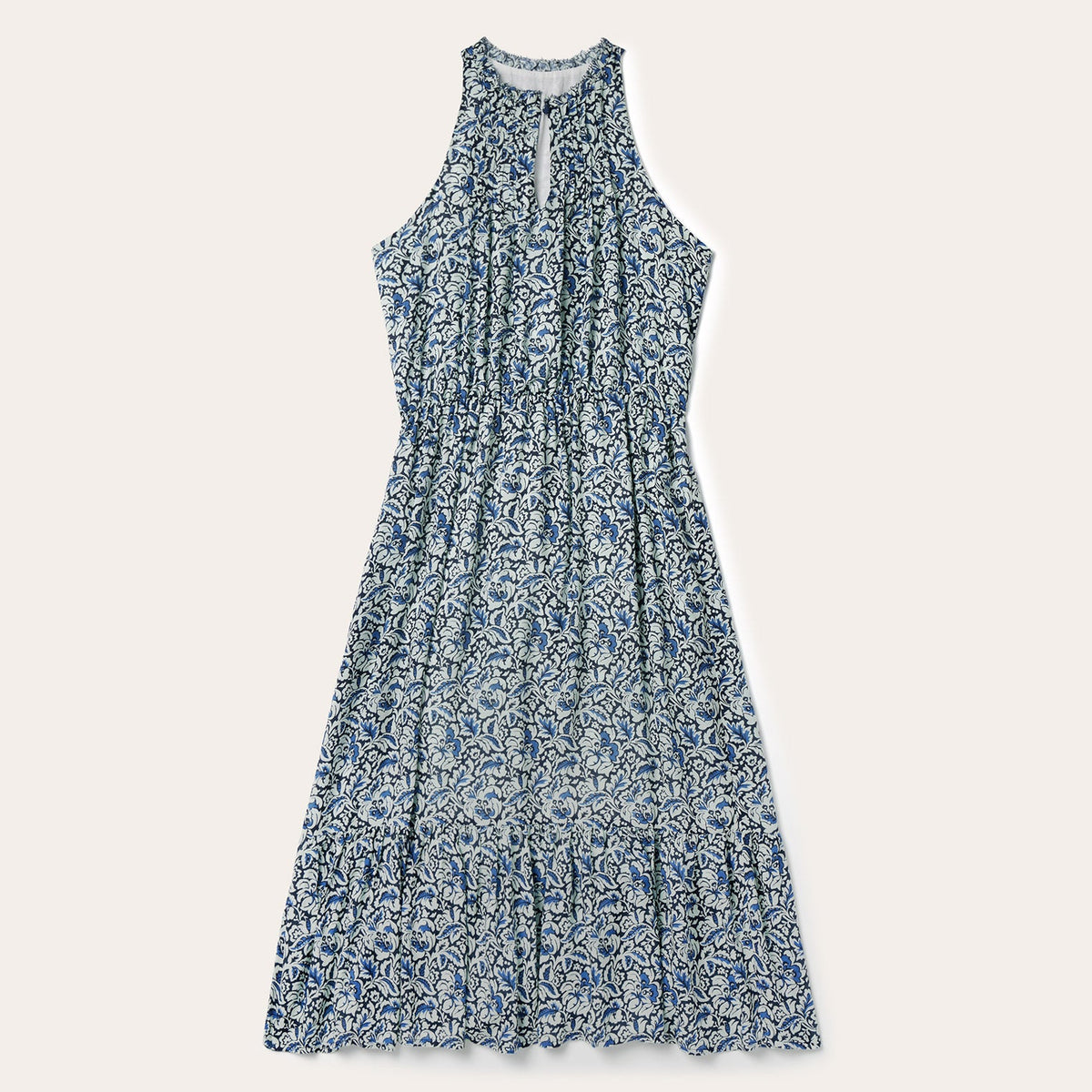 Indigo Tapestry Print Prairie Dress Blue | Stetson Women