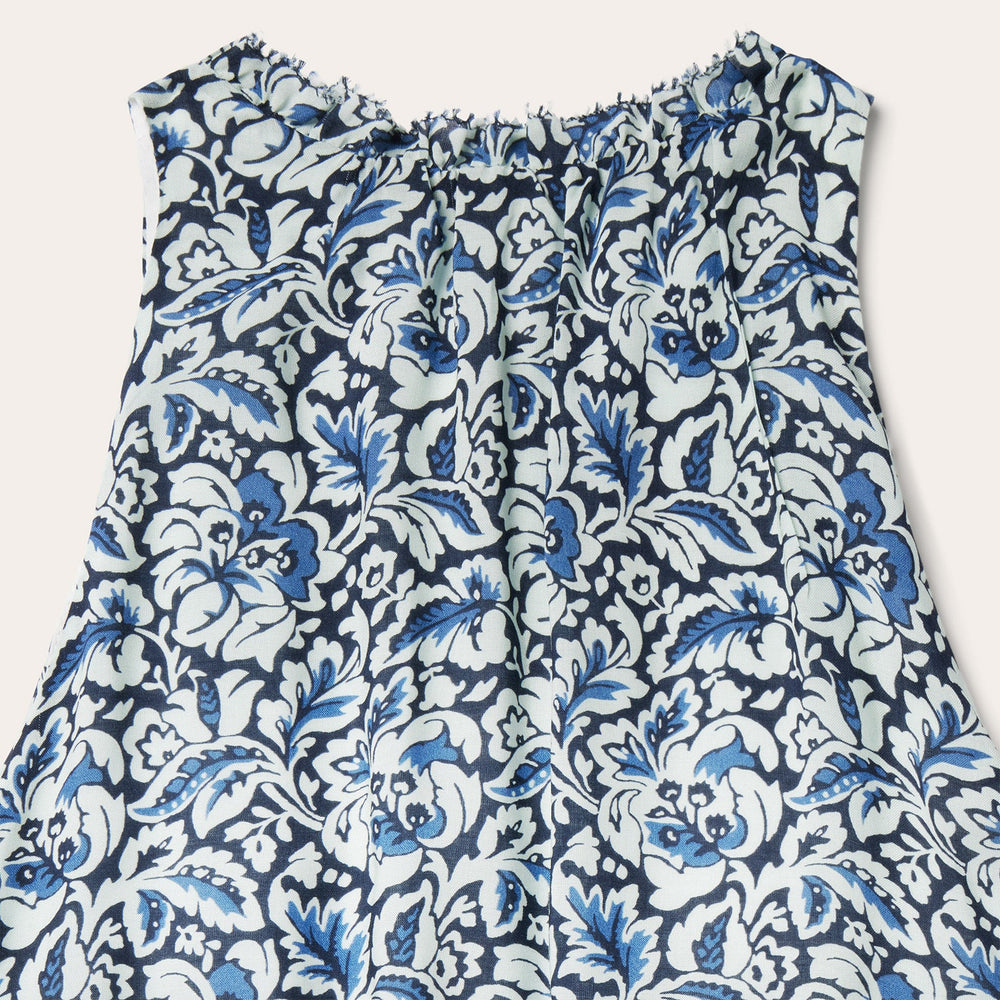 Indigo Tapestry Print Prairie Dress Blue | Stetson Women