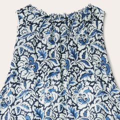 Indigo Tapestry Print Prairie Dress Blue | Stetson Women