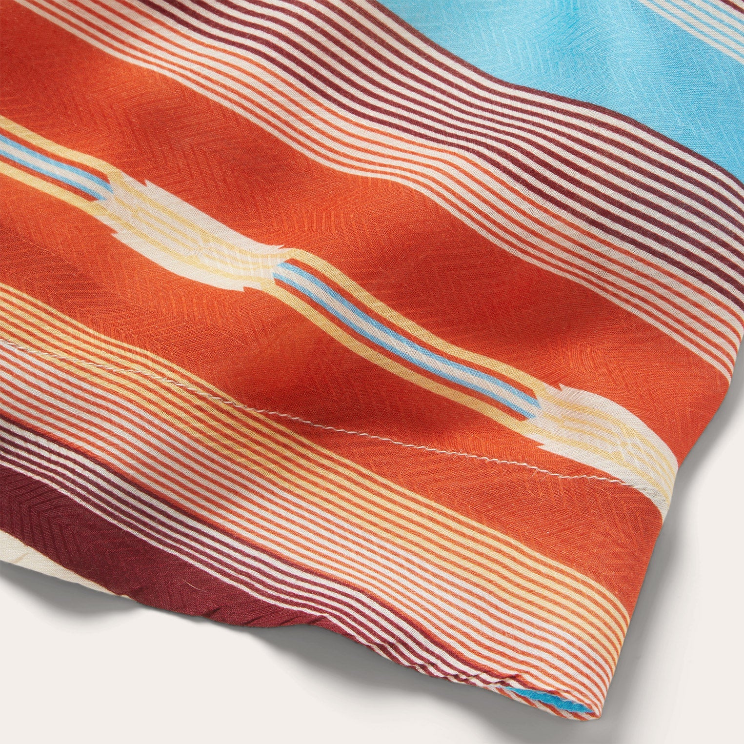 Sunset Serape Print Rayon Herringbone Wrap Front Dress Multi | Stetson Women