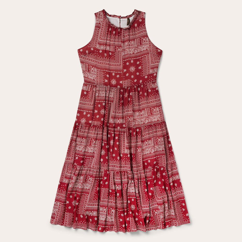 Red Bandana Patchwork Dress Red | Stetson Women
