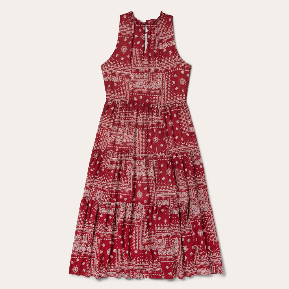 Red Bandana Patchwork Dress Red | Stetson Women