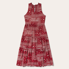 Red Bandana Patchwork Dress Red | Stetson Women