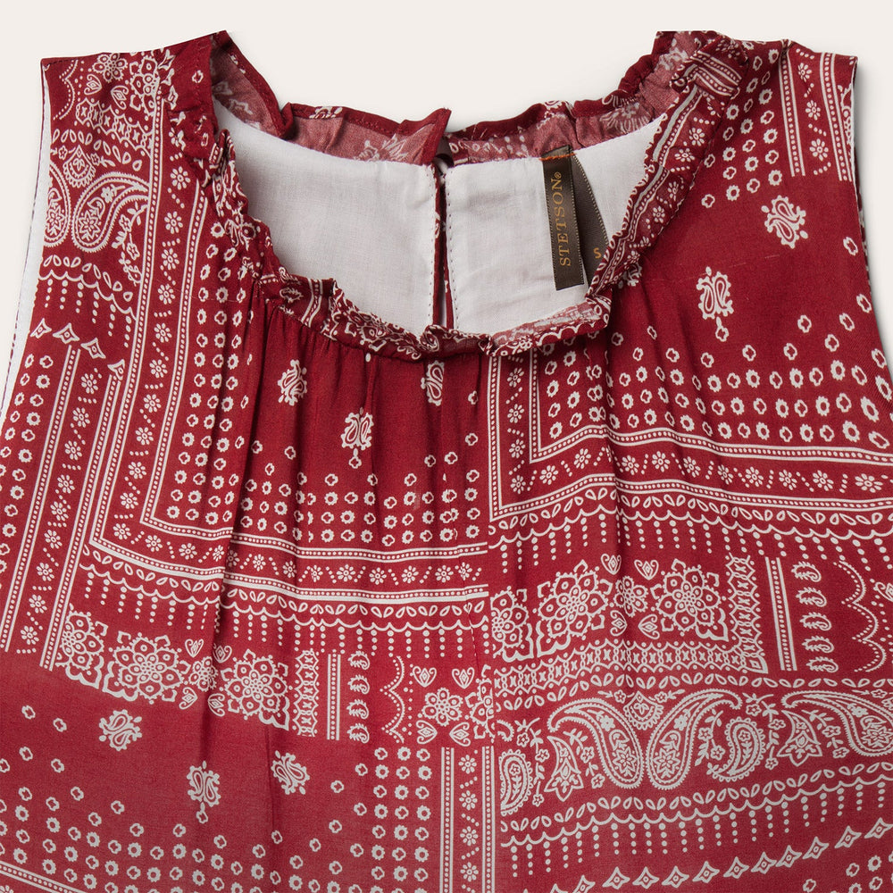 Red Bandana Patchwork Dress Red | Stetson Women