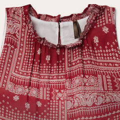 Red Bandana Patchwork Dress Red | Stetson Women