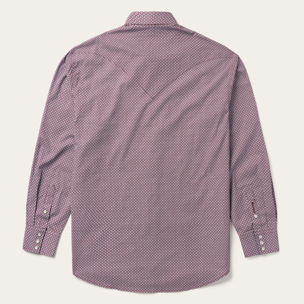 Four Point Geo Print Western Shirt Blue | Stetson Men