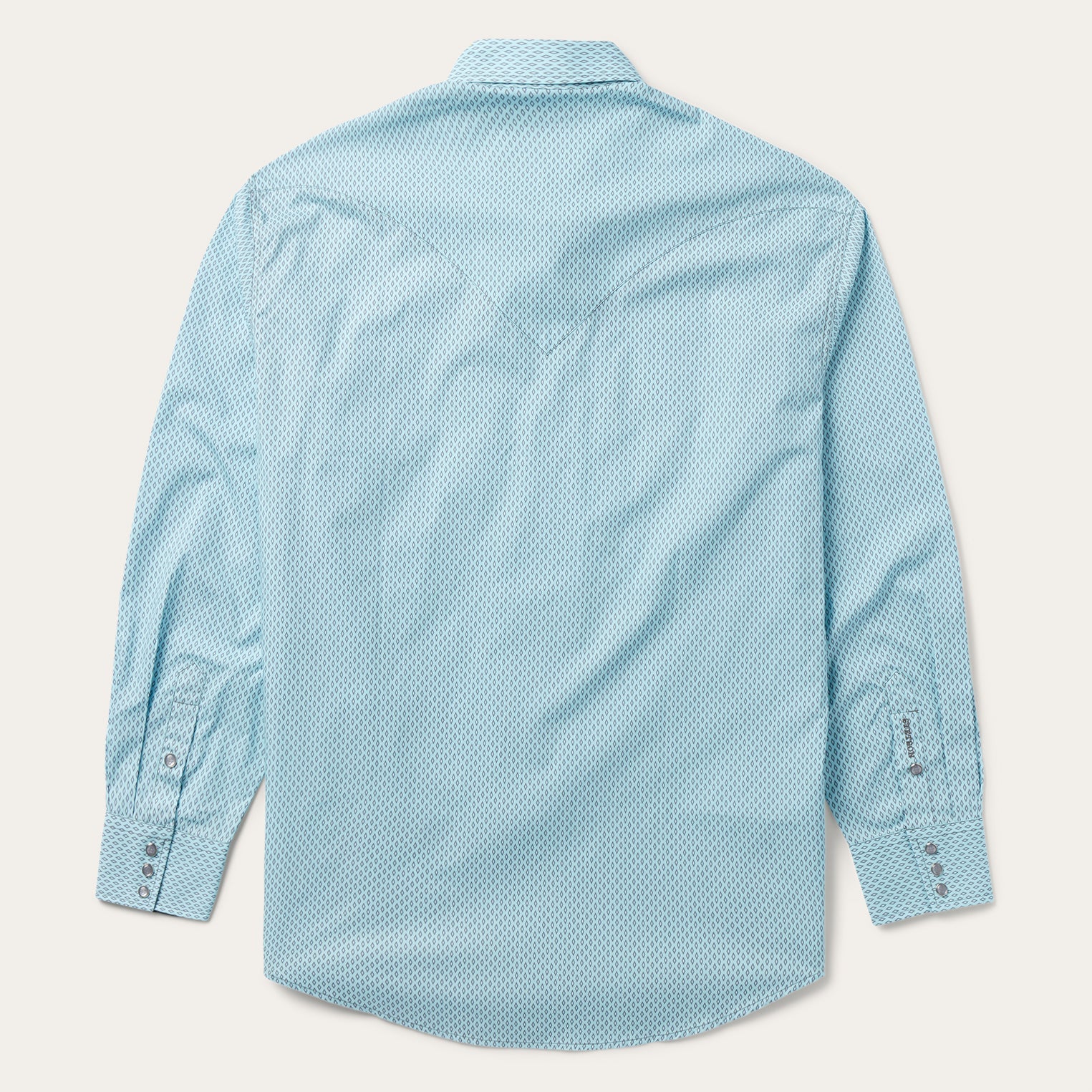 Silver Diamond Neat Print Western Shirt Blue | Stetson Men