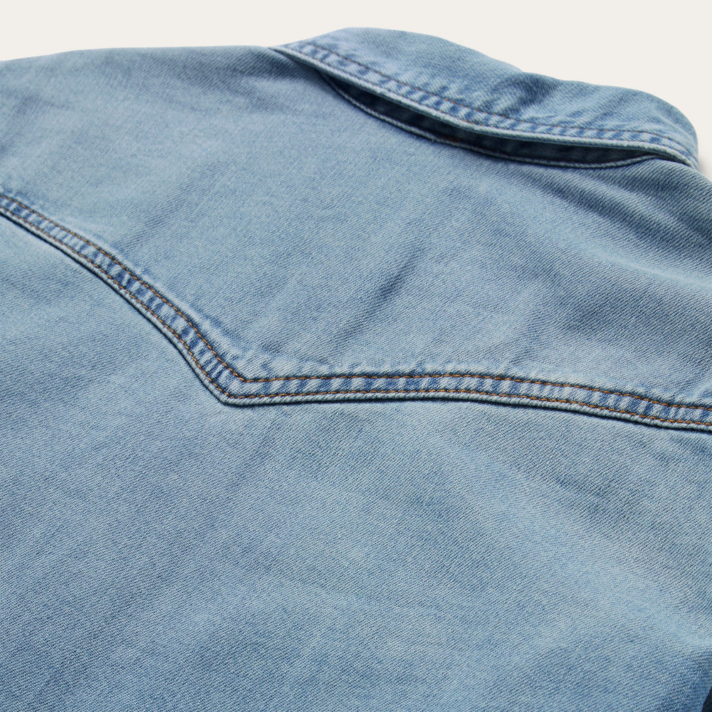 Loose Fit Denim Shirt Blue | Stetson Women