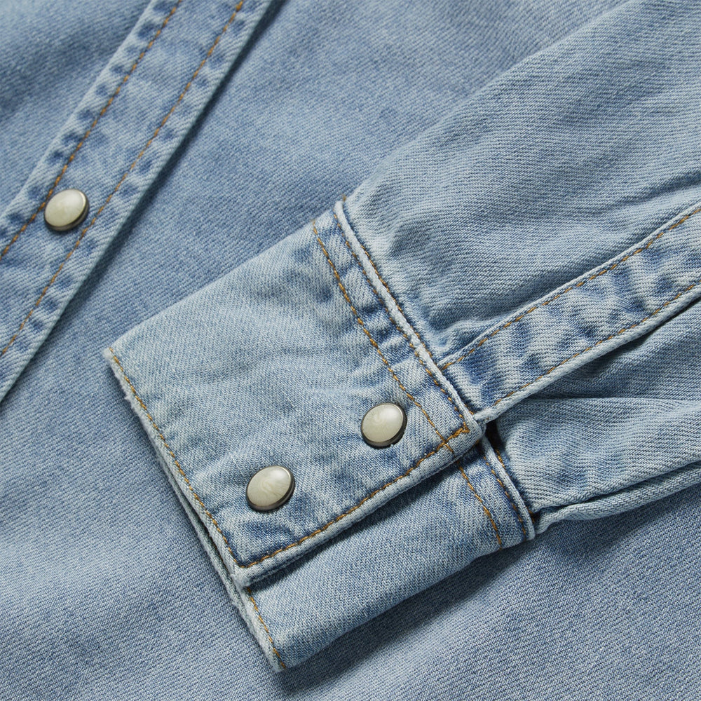 Loose Fit Denim Shirt Blue | Stetson Women