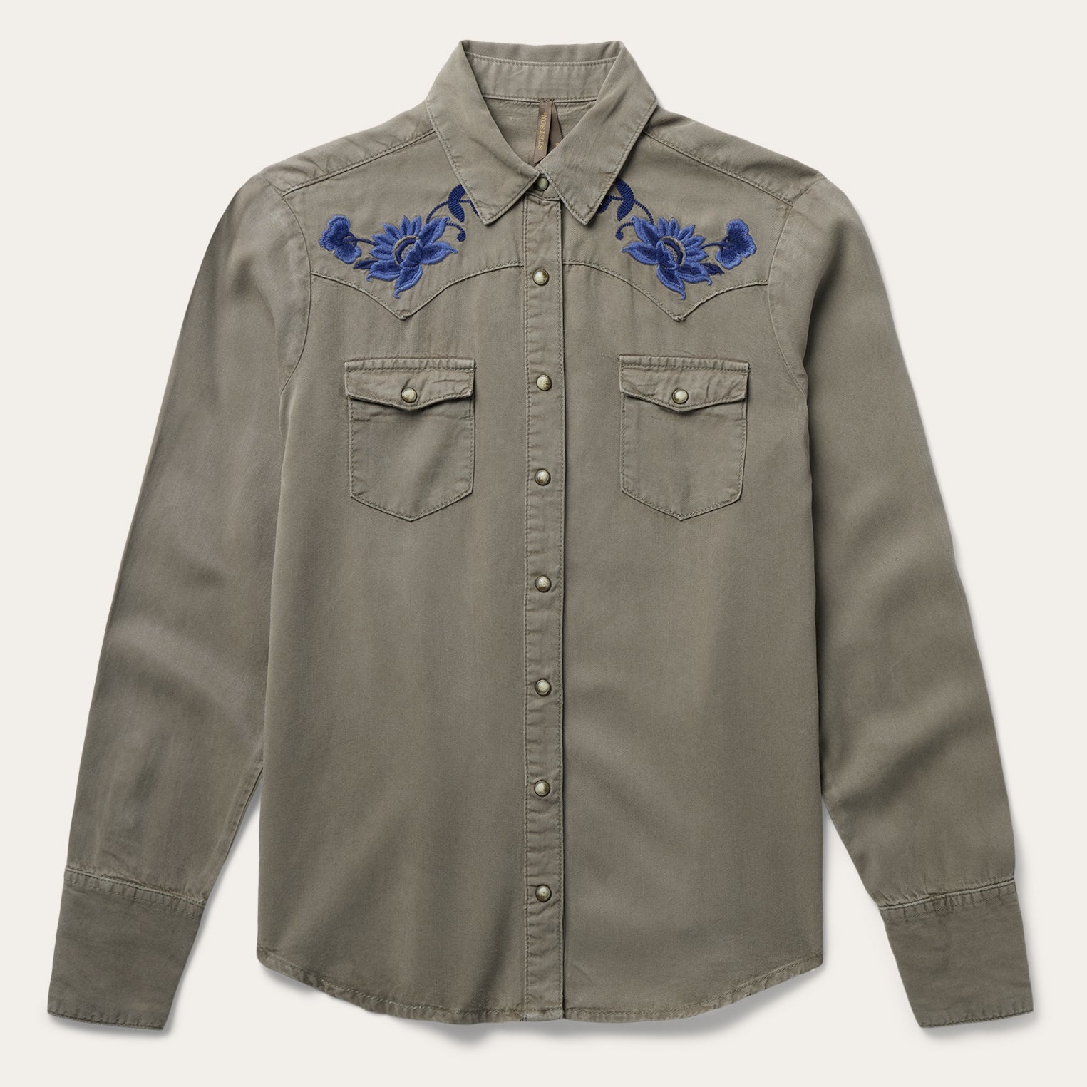 Olive Twill Western Shirt Green | Stetson Women
