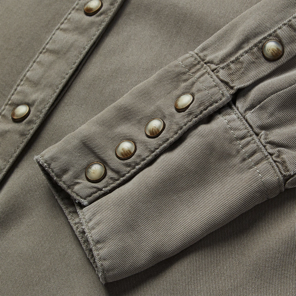Olive Twill Western Shirt Green | Stetson Women