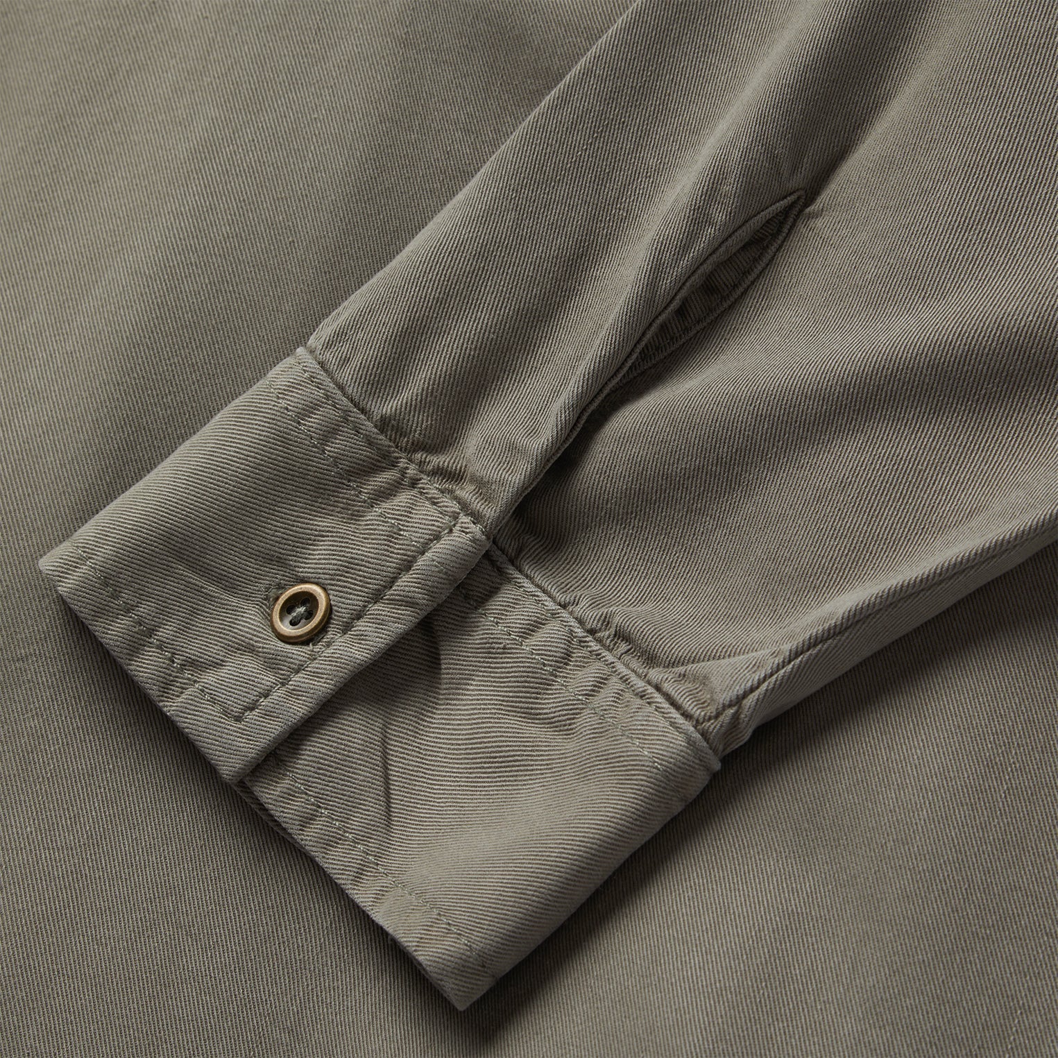 Olive Twill Peasant Blouse Green | Stetson Women