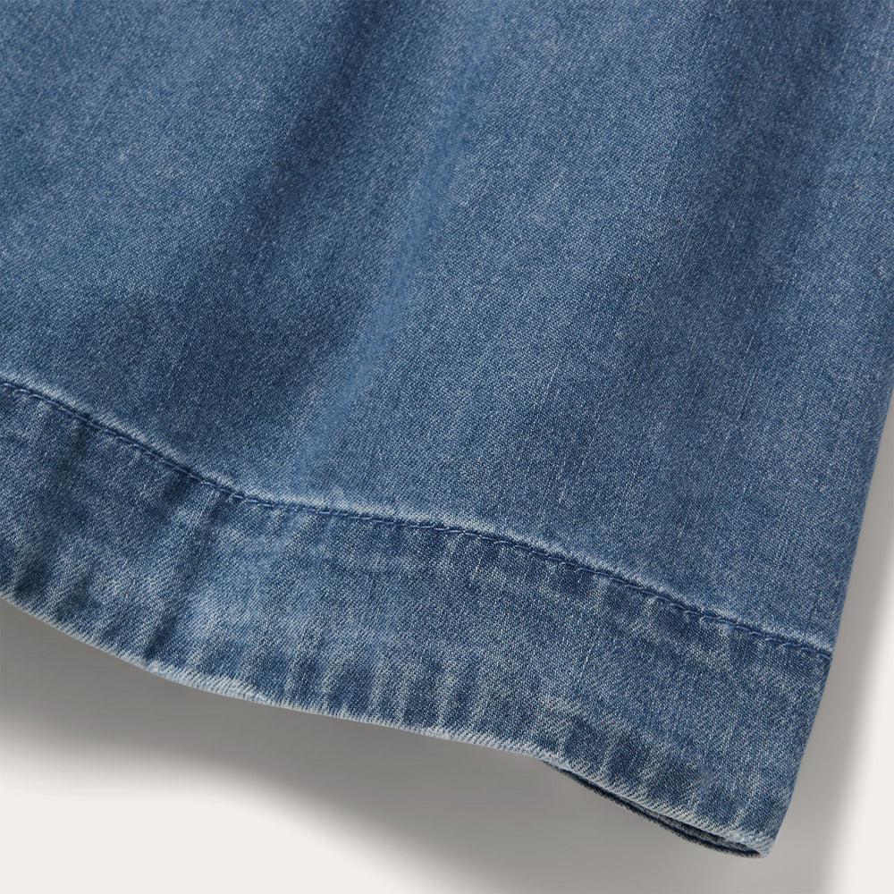 Denim Button Front Shirt Dress Blue | Stetson Women