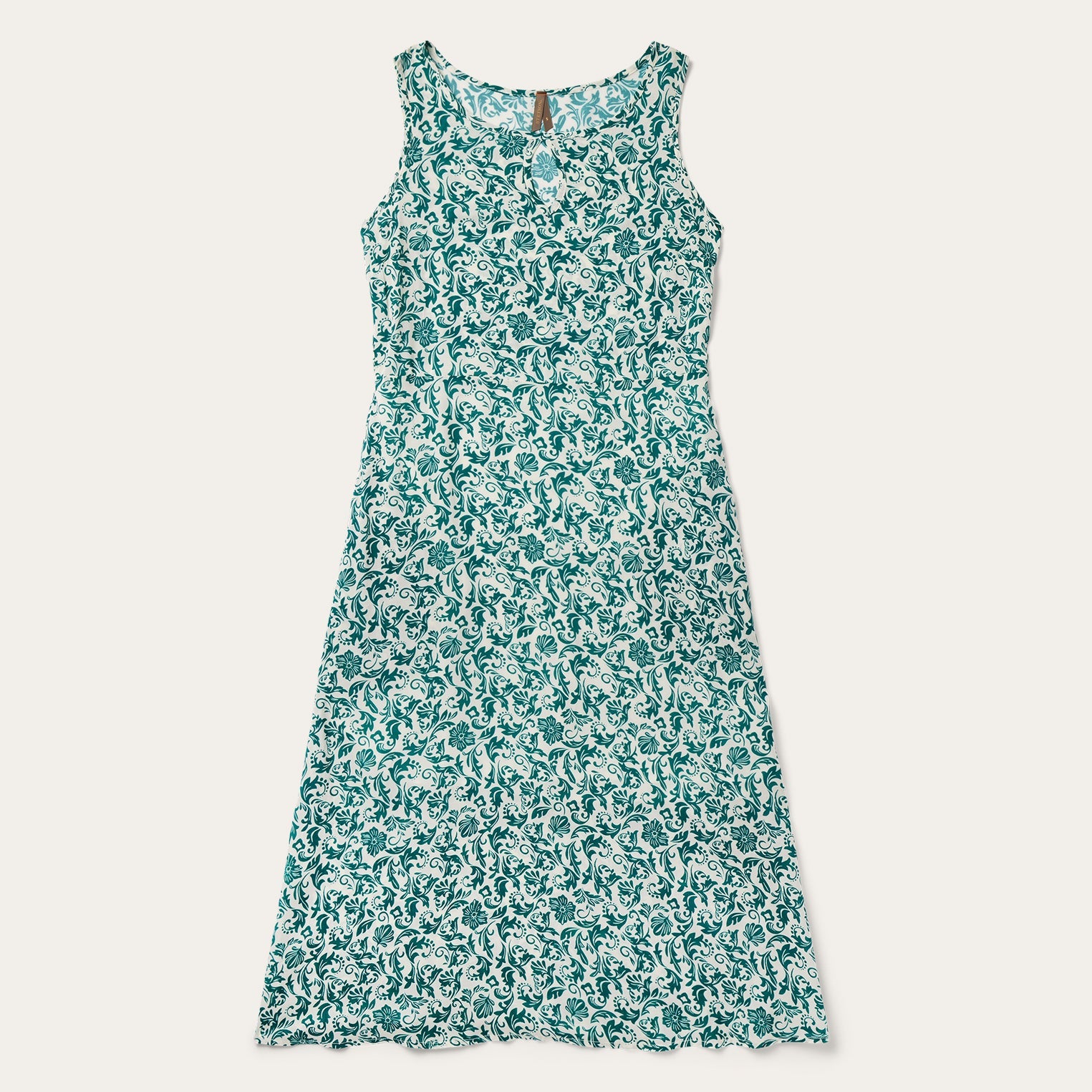 Jade Floral Print Sleeveless Dress Green | Stetson Women