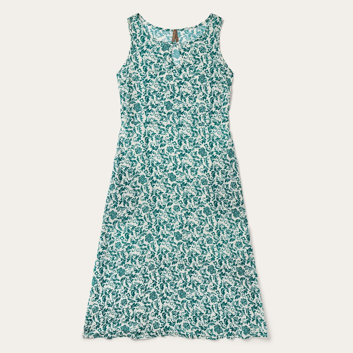 Jade Floral Print Sleeveless Dress Green | Stetson Women