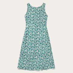 Jade Floral Print Sleeveless Dress Green | Stetson Women