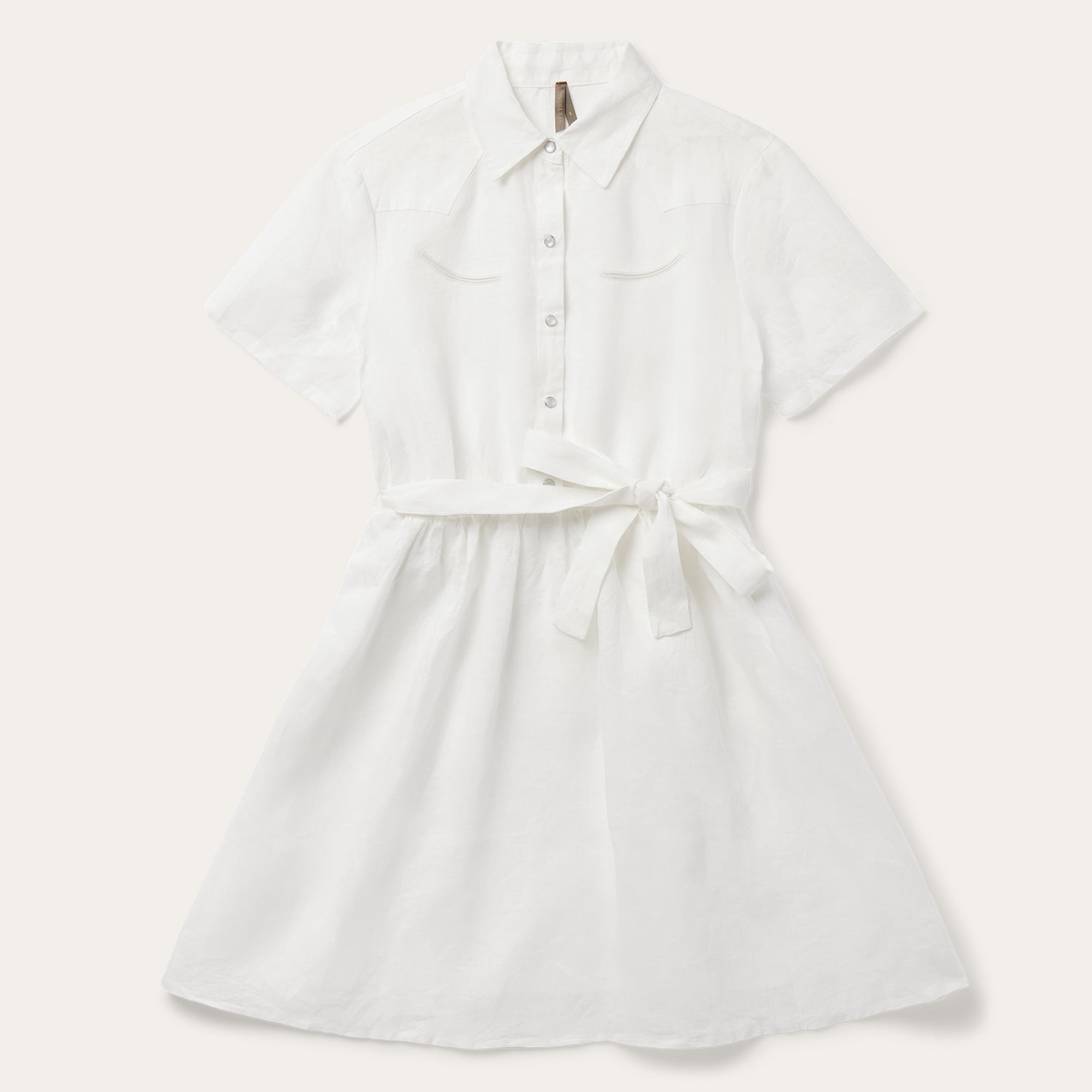 White Linen Shirt Dress White | Stetson Women