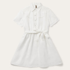 White Linen Shirt Dress White | Stetson Women