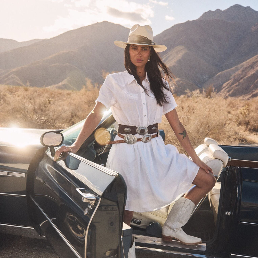 White Linen Shirt Dress White | Stetson Women