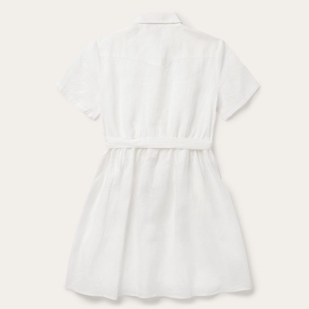 White Linen Shirt Dress White | Stetson Women