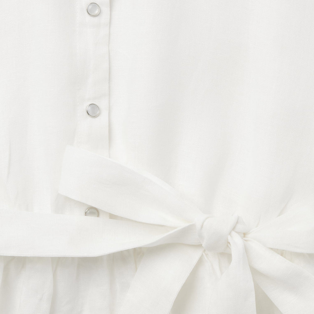 White Linen Shirt Dress White | Stetson Women