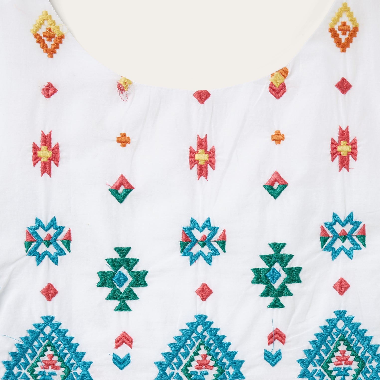 Bright Schiffli Embroidered White Cotton Lawn Dress White | Stetson Women