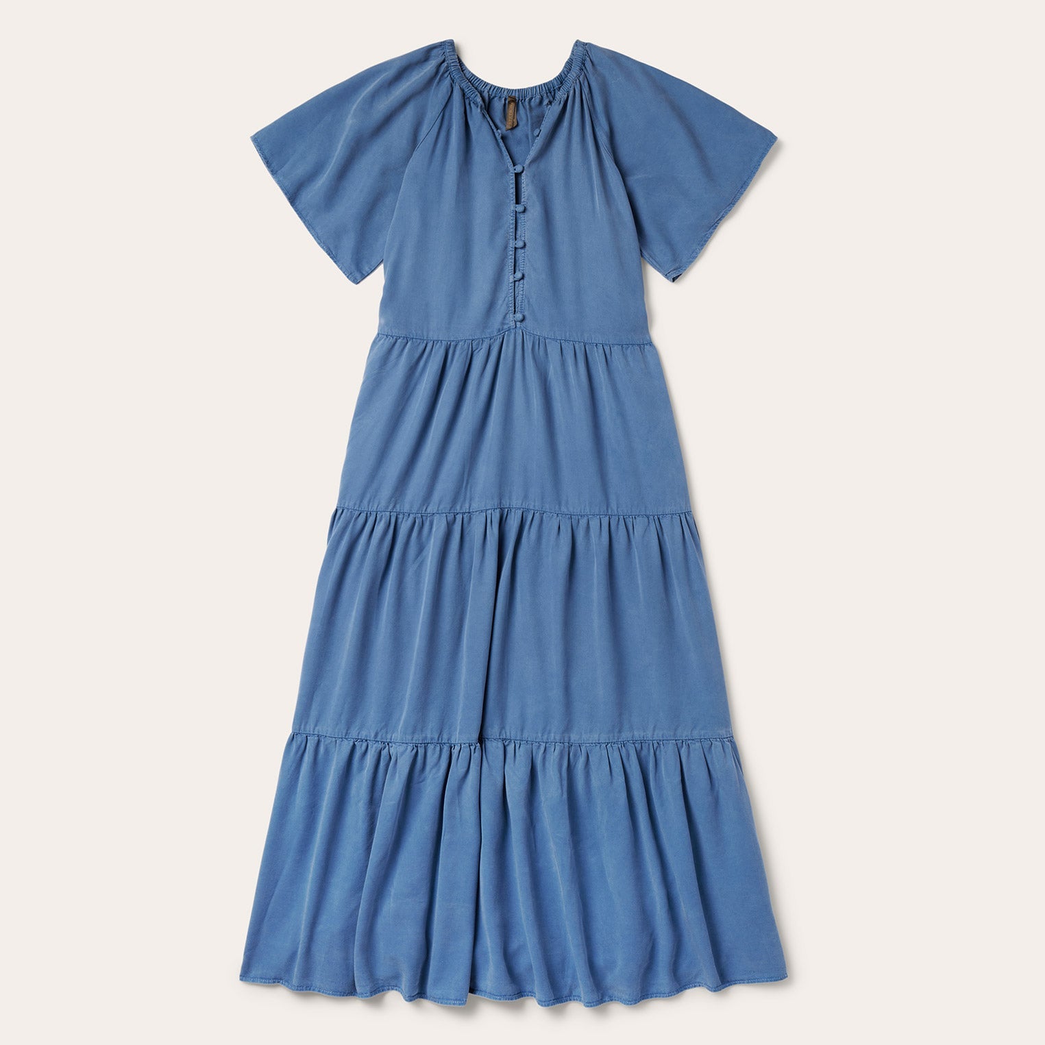 Denim Long Three Tiered Dress Blue | Stetson Women