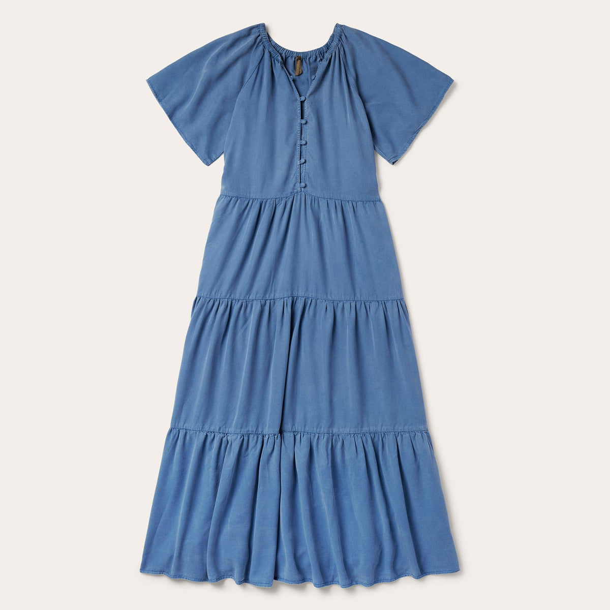 Denim Long Three Tiered Dress Blue | Stetson Women