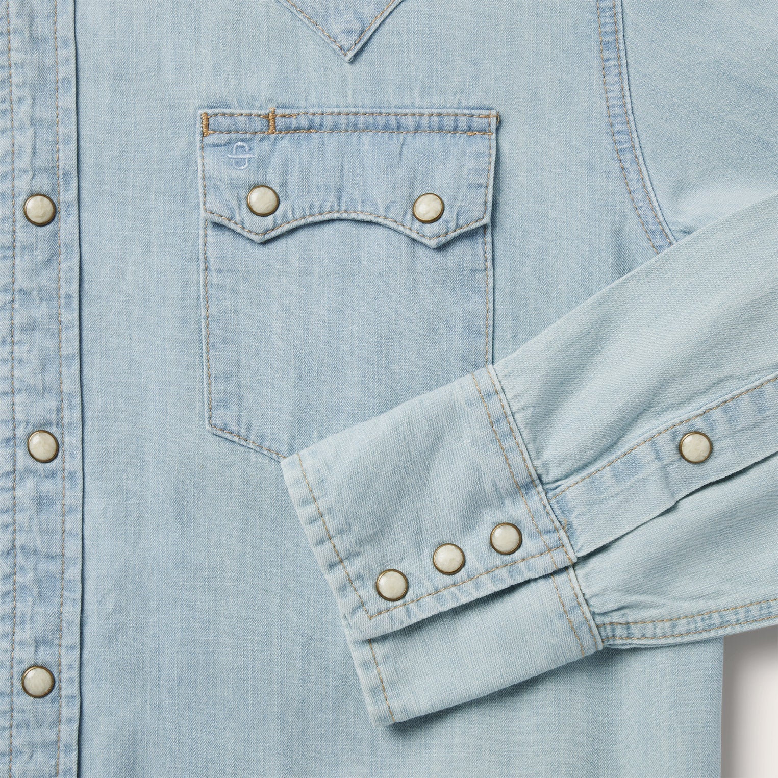 Light Blue Denim Western Shirt Blue | Stetson Men