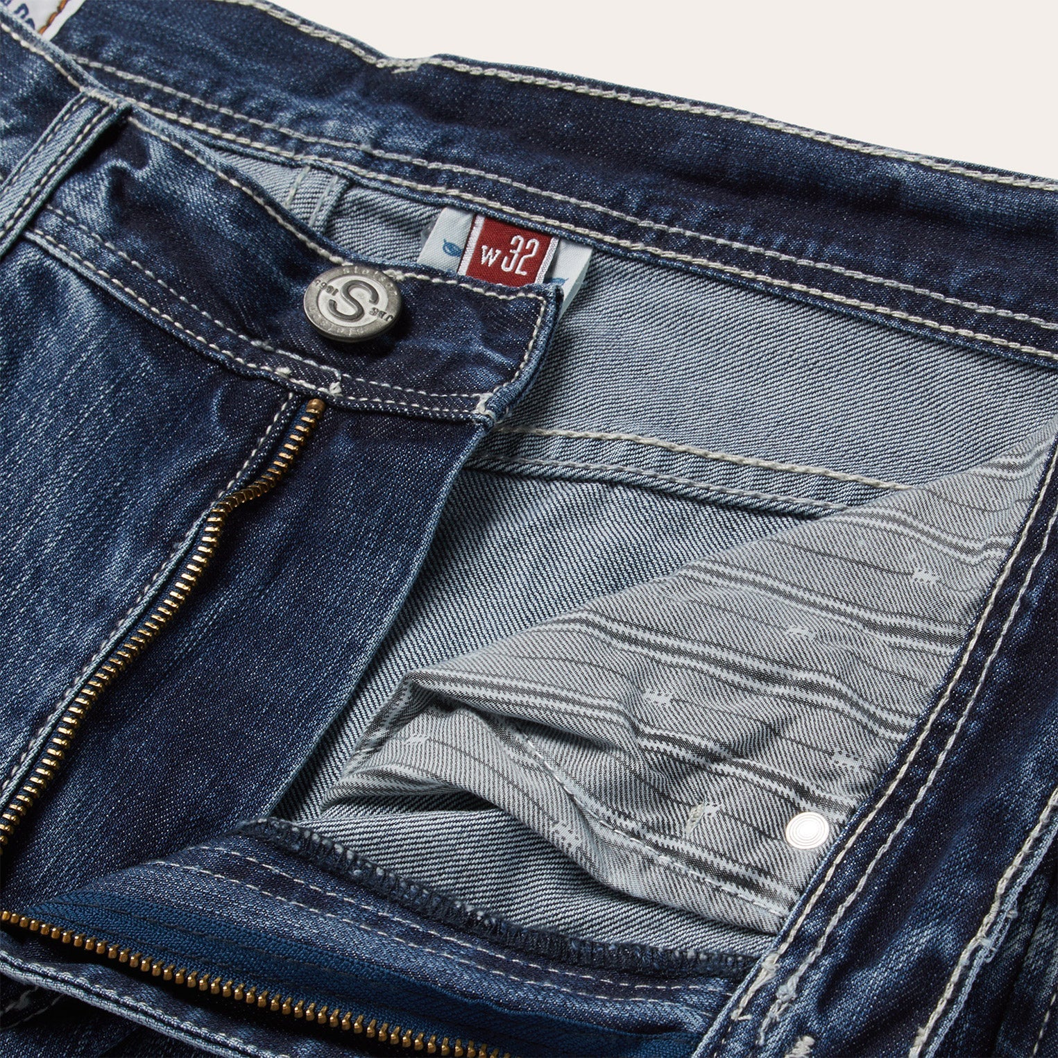 1520 Fit Standard Straight Leg Jean Blue | Stetson Men