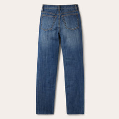 915 High Rise Straight Fit Crop Jeans Blue | Stetson Women