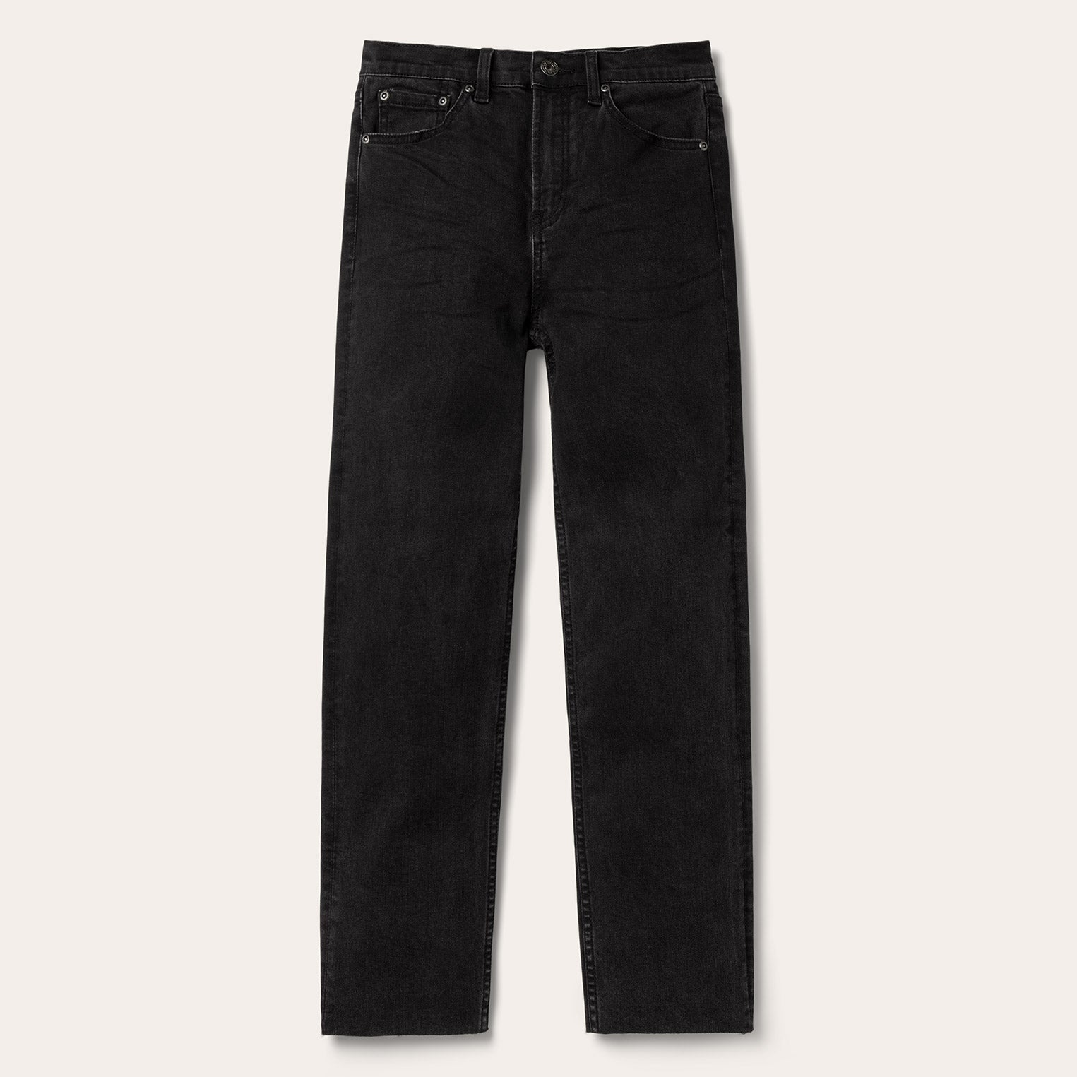 915 High Rise Straight Fit Crop Jeans Black | Stetson Women