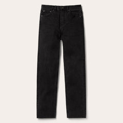 915 High Rise Straight Fit Crop Jeans Black | Stetson Women