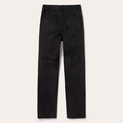 915 High Rise Straight Fit Crop Jeans Black | Stetson Women