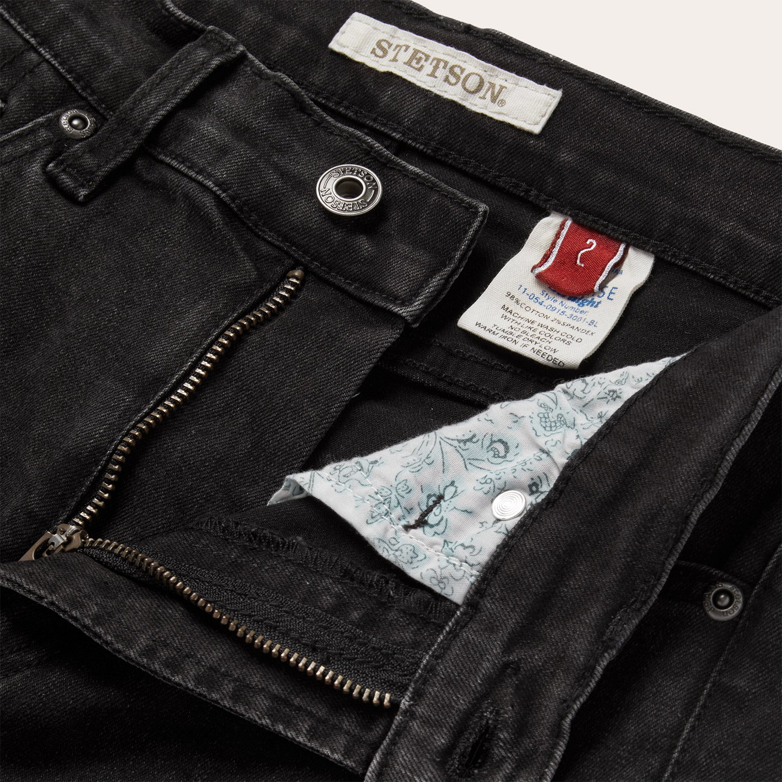 915 High Rise Straight Fit Crop Jeans Black | Stetson Women