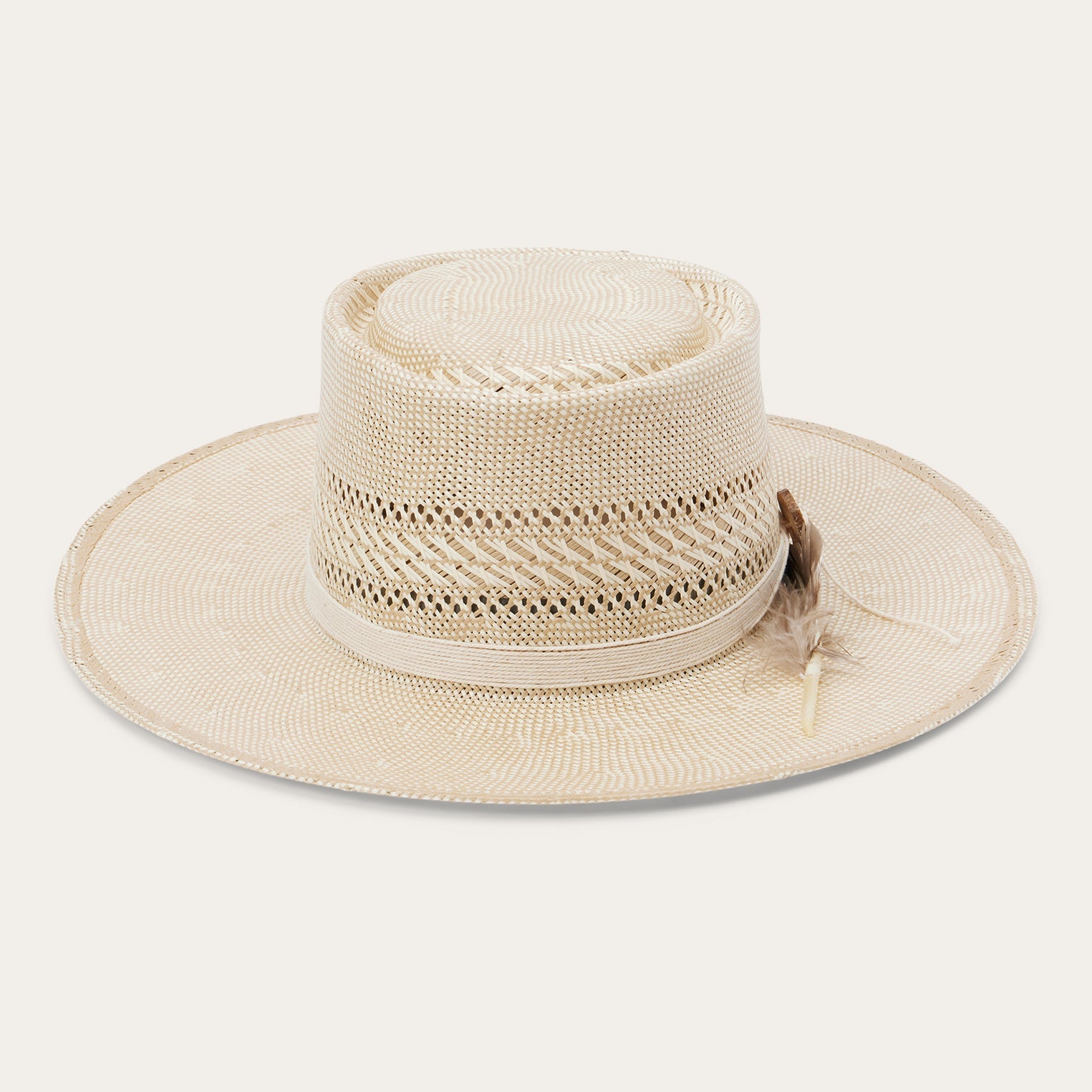 Batterson Straw Hat Ivory/Tan | Stetson Hats
