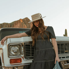 Batterson Straw Hat Ivory/Tan | Stetson Hats
