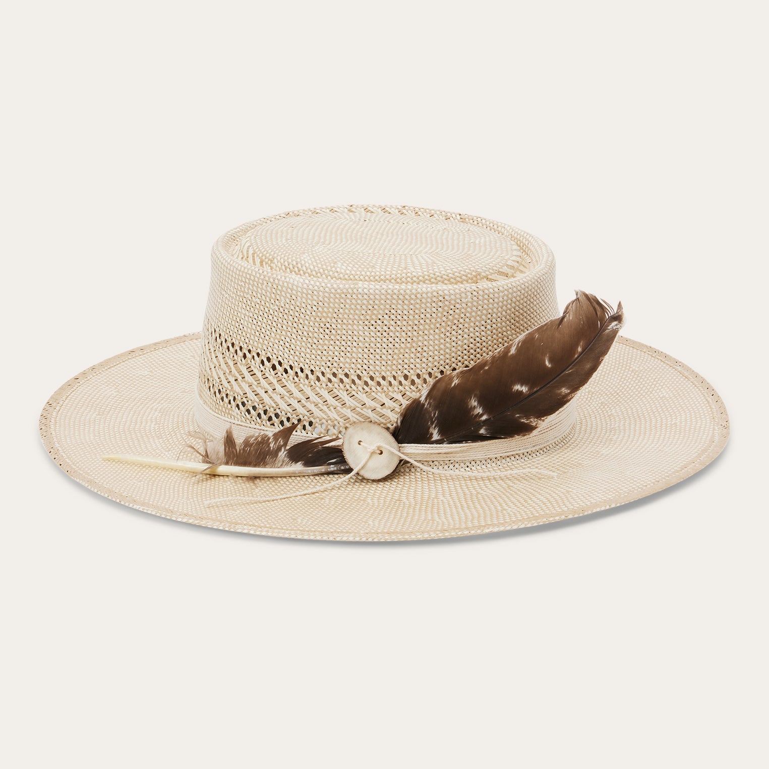 Batterson Straw Hat Ivory/Tan | Stetson Hats
