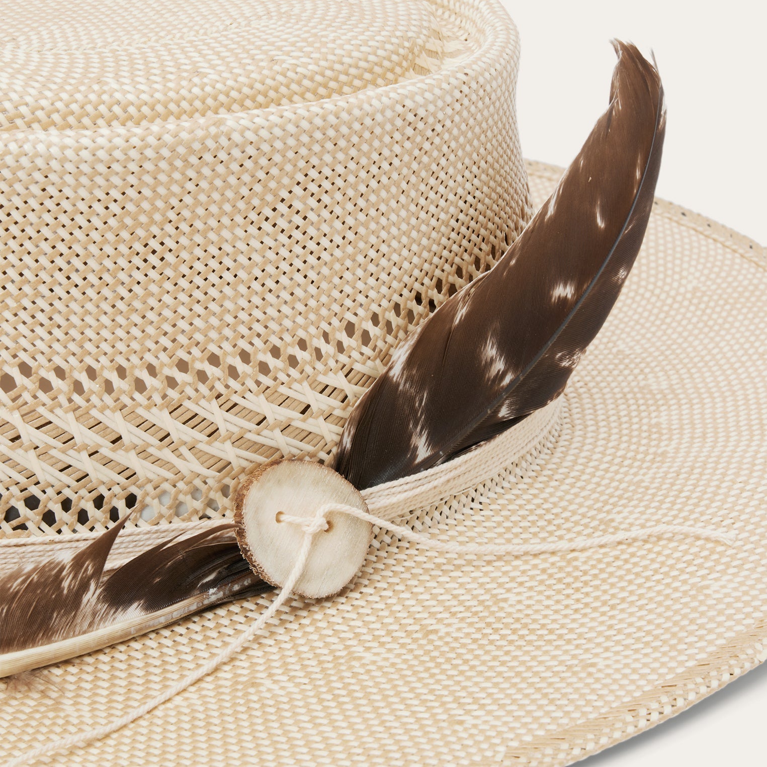 Batterson Straw Hat Ivory/Tan | Stetson Hats