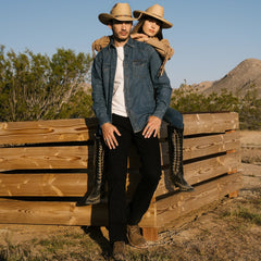 1120 Slim Fit Standard Straight Leg Jean Black | Stetson Men