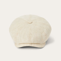 Linen Hatteras Newsboy Beige | Stetson Hats