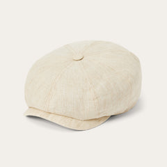 Linen Hatteras Newsboy Beige | Stetson Hats