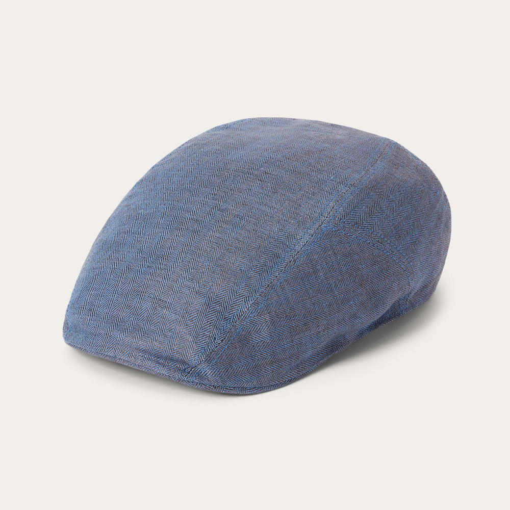 Herringbone Linen Ivy Cap Blue Herringbone | Stetson Hats